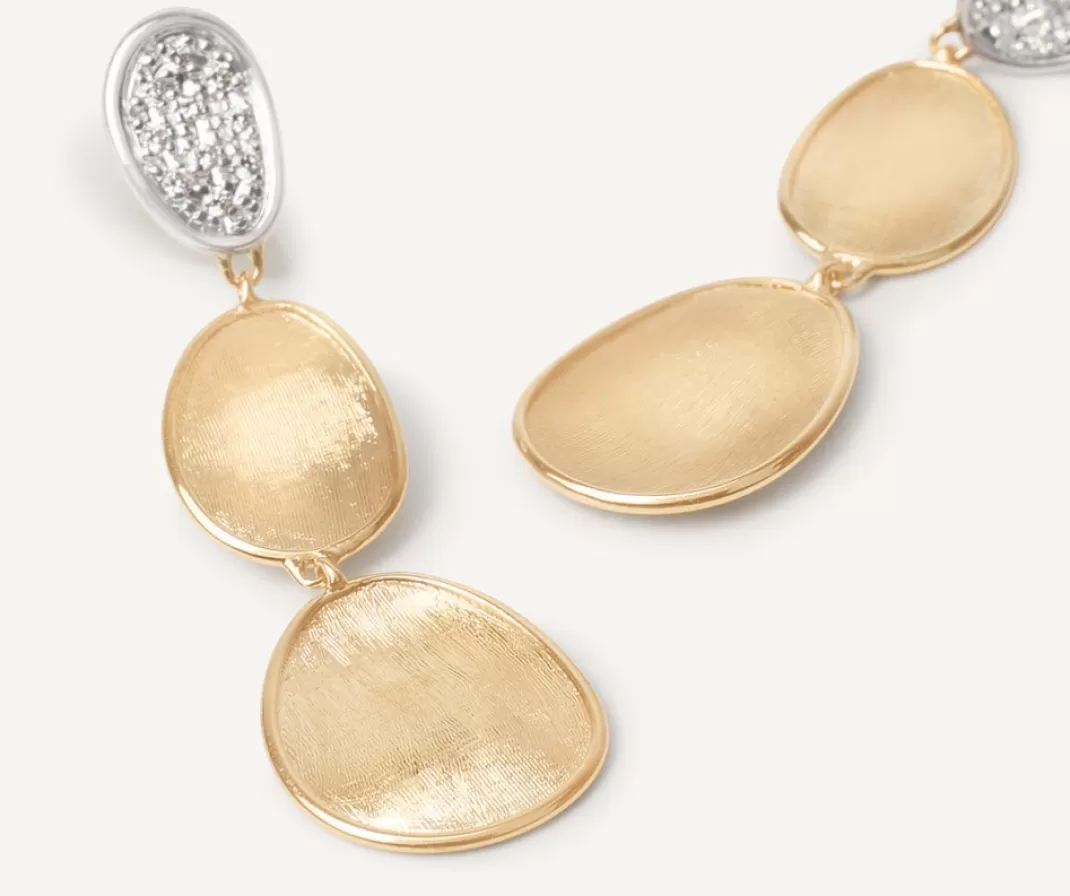 Boucle D'Oreille A Trois Elements Avec Diamants, Modele Mini*Marco Bicego Hot