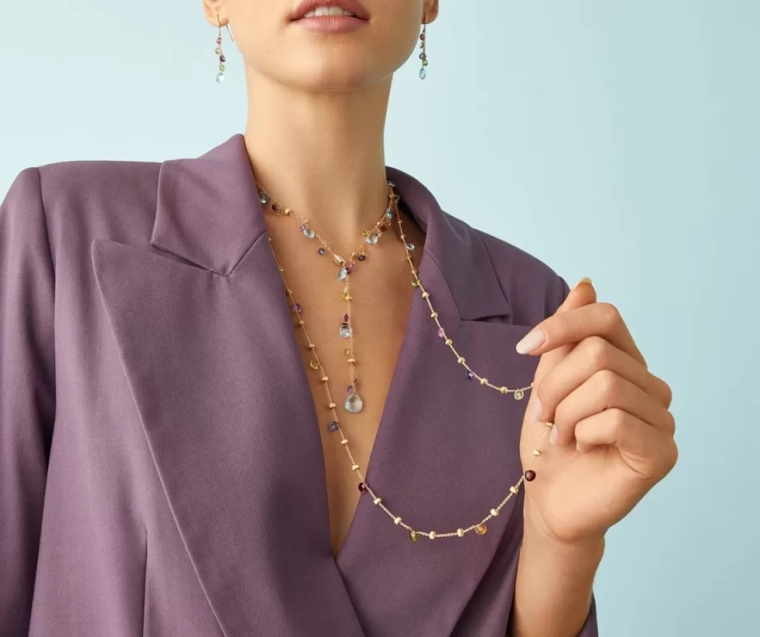 Collier Cravate Avec Pierres Multicolores Et Diamants*Marco Bicego Outlet